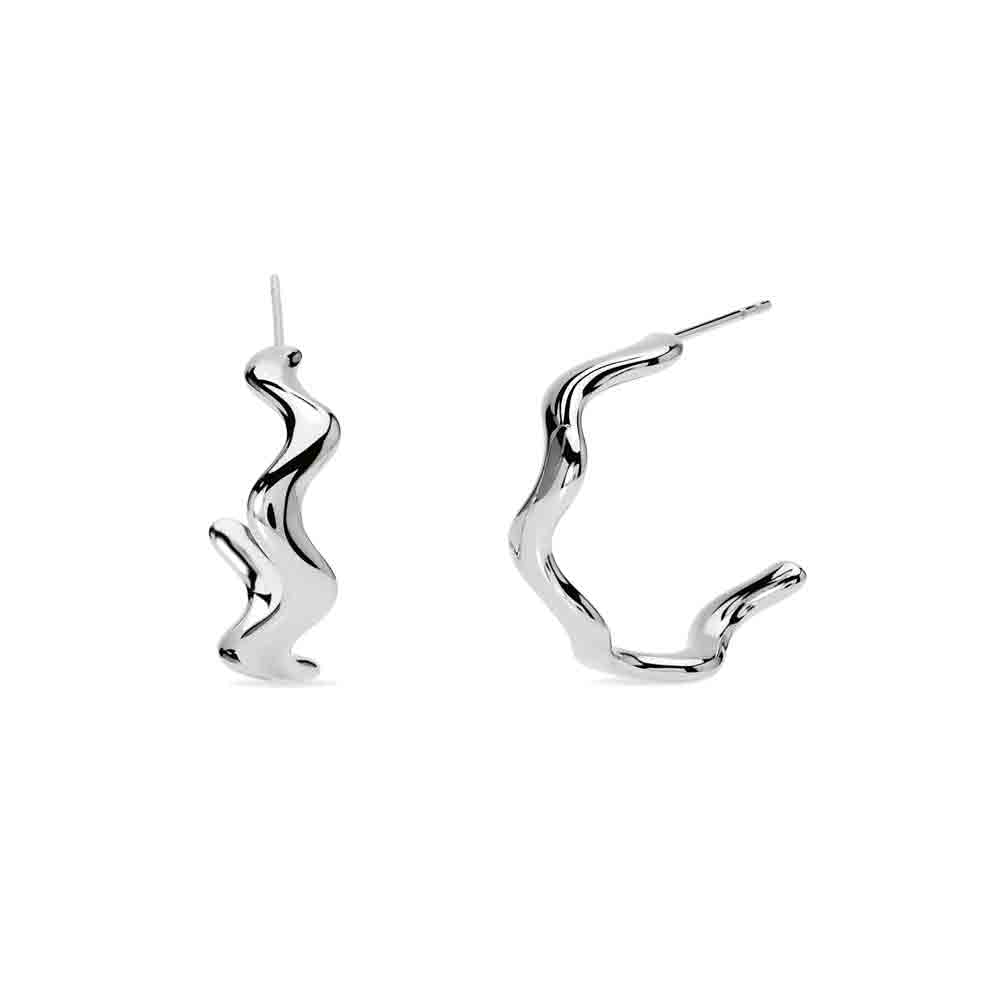 Orecchini a cerchio aperti ondulati Style 82 861113 Kidult