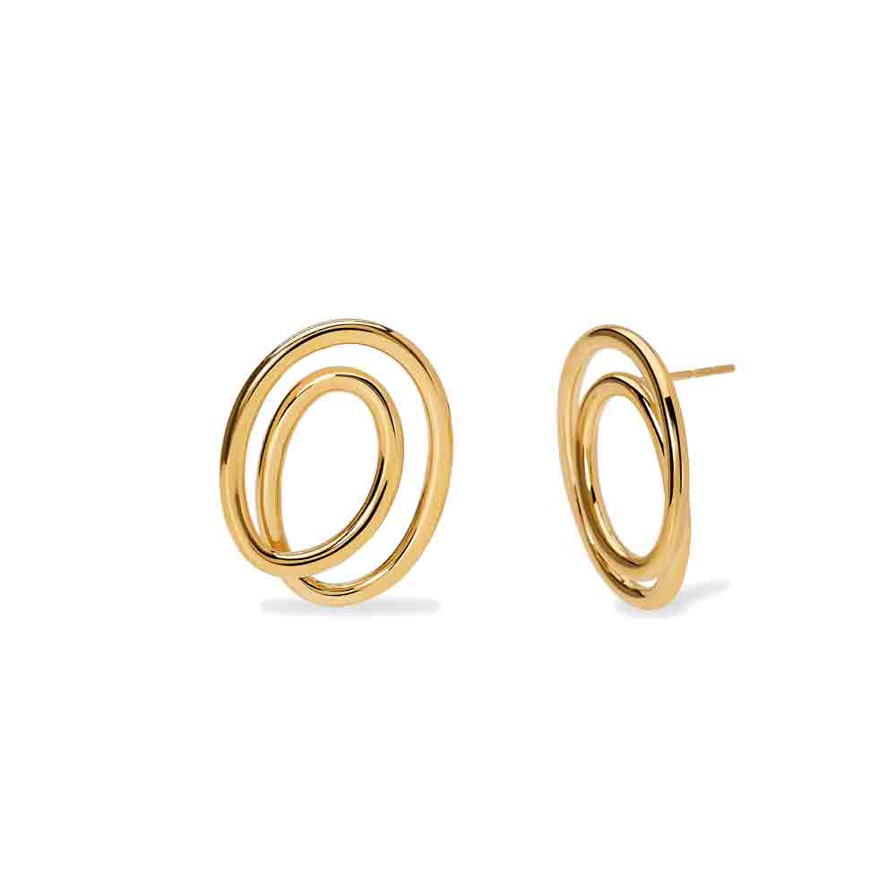 Orecchini a spirale in acciaio dorato Style 58 861092 Kidult