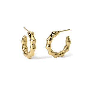 Orecchini bambù in acciaio dorato Style 20 861054 Kidult