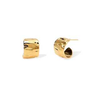 Orecchini dorati a semicerchio martellati Style 09 861082 Kidult