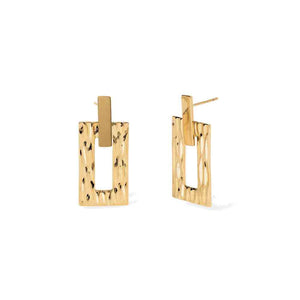 Orecchini dorati con pendenti martellati Style 05 861059 Kidult