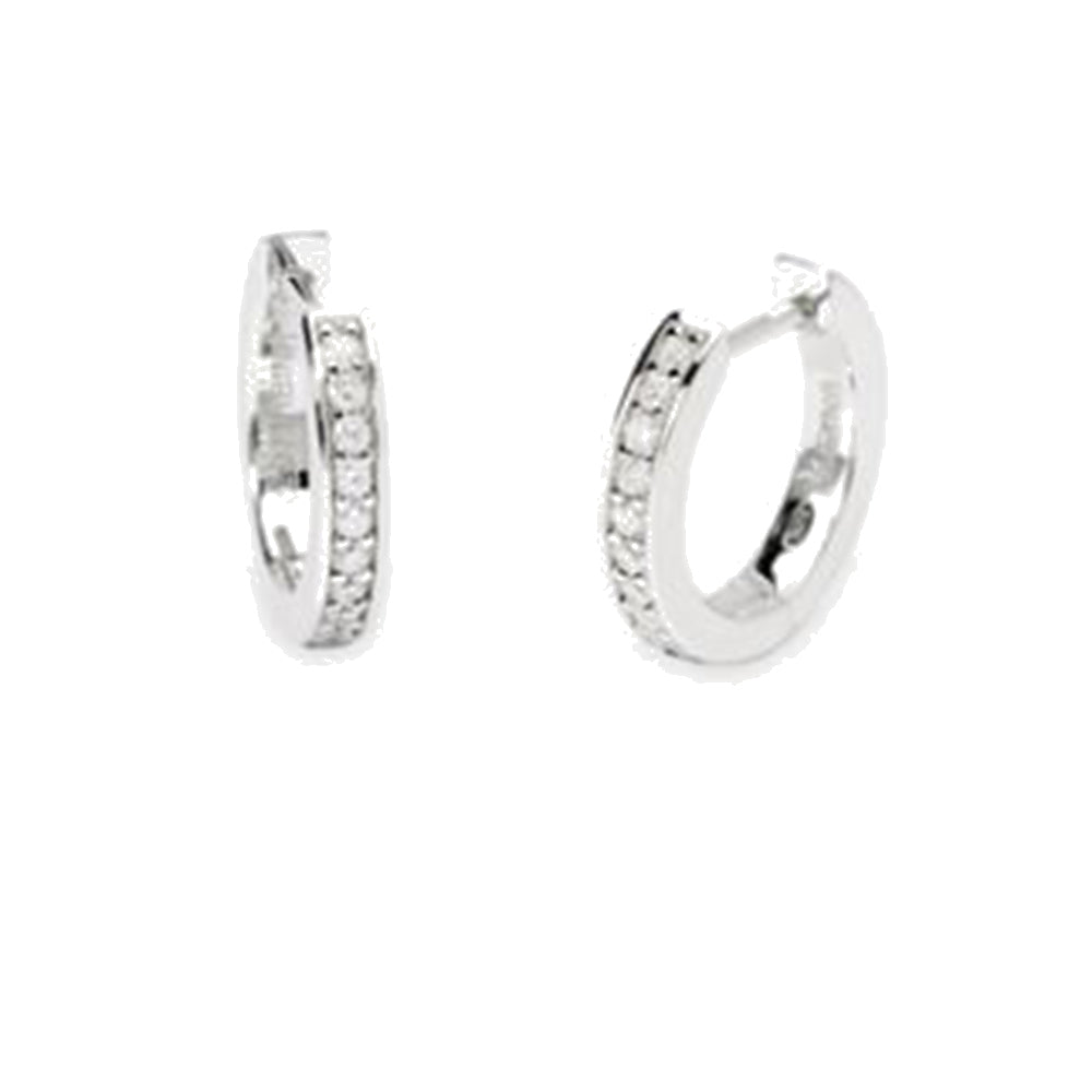Orecchini in argento a Cerchio con Diamanti My Diamond Mabina Gioielli