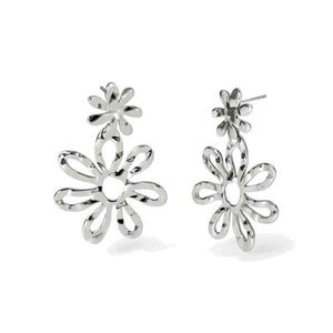 Orecchini pendenti con fiori effetto martellato Style 16 861041 Kidult