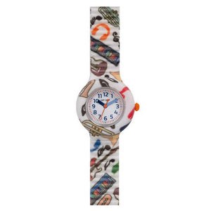 HIP HOP Orologio BAMBINO KIDS FUN quadrante MONO-COLORE BIANCO movimento SOLO TEMPO - 3H QUARZO e CINTURINO SILICONE CON TESSUTO MULTICOLORE HWU1153 : Binda Italia HIP HOP Orologio BAMBINO KIDS FUN quadrante MONO-COLORE BIANCO movimento SOLO TEMPO - 3H QUARZO e CINTURINO SILICONE CON TESSUTO MULTICOLORE HWU1153 : Binda Italia