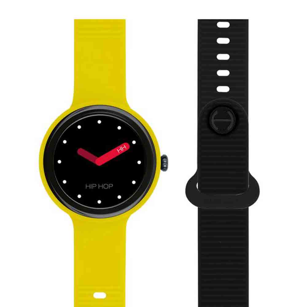 Orologio Smartwatch Unisex Hip Hop HERO.NEXT HWU1257 Doppio Cinturino Giallo e Nero