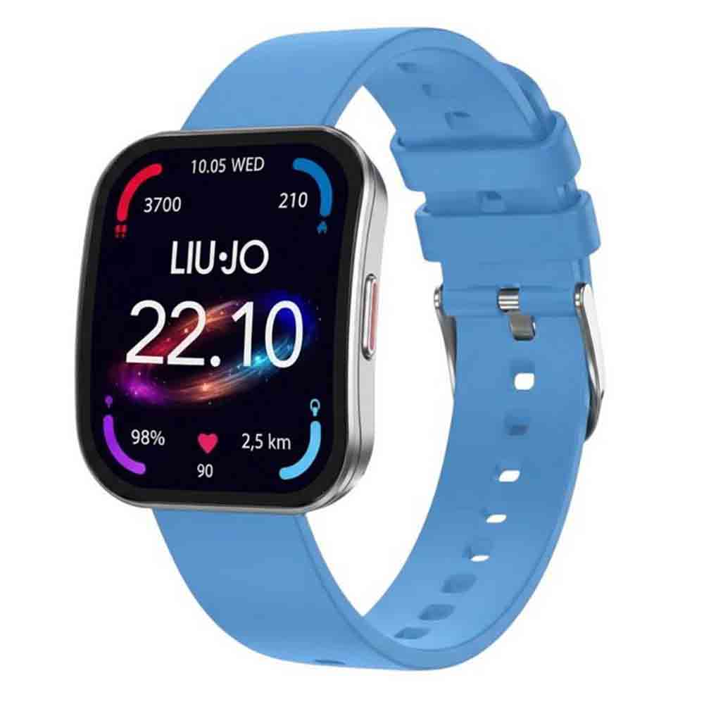 Orologio Unisex Smartwatch Curved Silver Cinturino Azzurro Liu Jo