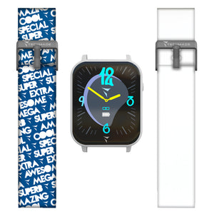 Orologio Unisex Smartwatch Dreamer Bianco con Doppio Cinturino e Cuffie Techmade