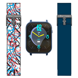 Orologio Unisex Smartwatch Dreamer Blu con Doppio Cinturino e Cuffie Techmade