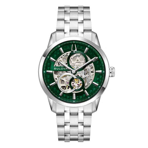 Orologio Uomo Automatico Sutton Skeleton Verde Bulova