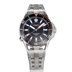 Orologio Uomo in Acciaio e Titanio Automatico Diver 500 Mt Nero Montecristo Locman