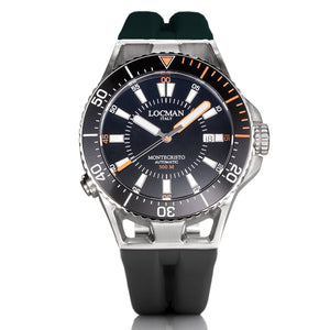 Orologio Uomo in Acciaio e Titanio Automatico Diver 500 Mt Nero Montecristo Locman
