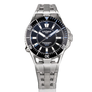 Orologio Uomo in Acciaio e Titanio Automatico Diver 500 Mt Nero Montecristo Locman