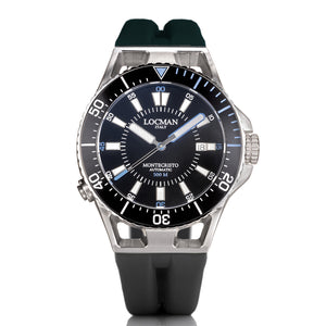Orologio Uomo in Acciaio e Titanio Automatico Diver 500 Mt Nero Montecristo Locman