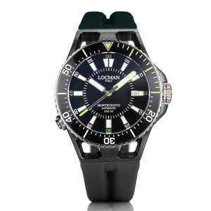 Orologio Uomo in Acciaio e Titanio Automatico Diver 500 Mt Pvd Nero Montecristo Locman