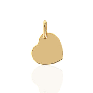 Pendente in Oro Giallo Cuore Lucido