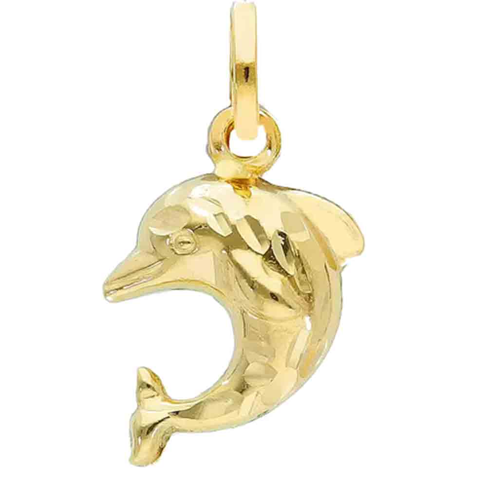 Pendente in Oro Giallo Delfino