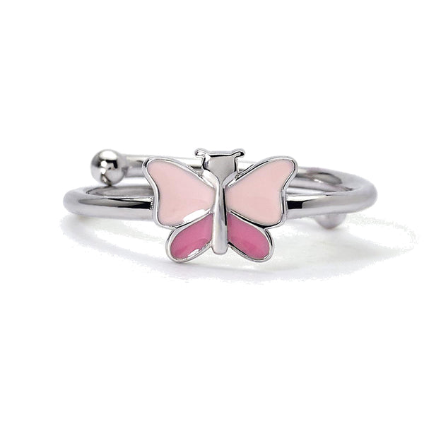 ORECCHINI DA BAMBINA IN ORO 9 KT CON CHARM FARFALLE E SMALTI Orobimbi 152575 Dettaglio