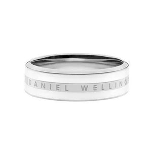 Anello Donna Acciaio Satinato Silver Bianco Daniel Wellington