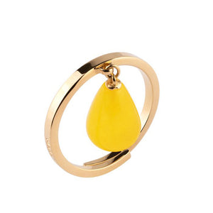 Anello Donna Tulipe Pietra Pendente Citrino Rebecca Gioielli