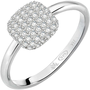 Anello Donna Argento Gemma Pavè Bianchi Misura 12 Morellato