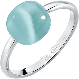 Anello Donna Argento Gemma Pietra Acquamarina Misura 12 Morellato