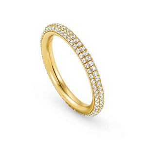 Anello Donna Argento Oro Giallo con Cubic Zirconia Endelss Nomination