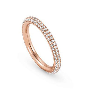 Anello Donna Argento Oro Rosa con Cubic Zirconia Endelss Nomination