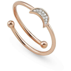Anello Donna Argento Rose SweetRock Luna e Pietre Bianche Nomination