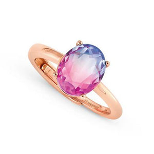 Anello Donna Argento Rose Symbiosi Rosa Viola  Nomination