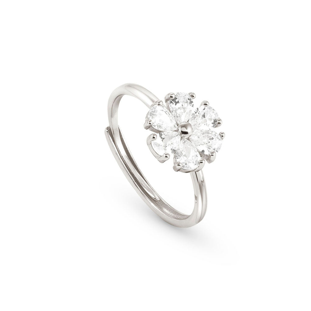 MicVivien Collana Donna Argento 925 Ciondolo Cerchio/Fiore con Colorato Zirconia Cubica Gioielli Donna per Mamma Fidanzata Moglie