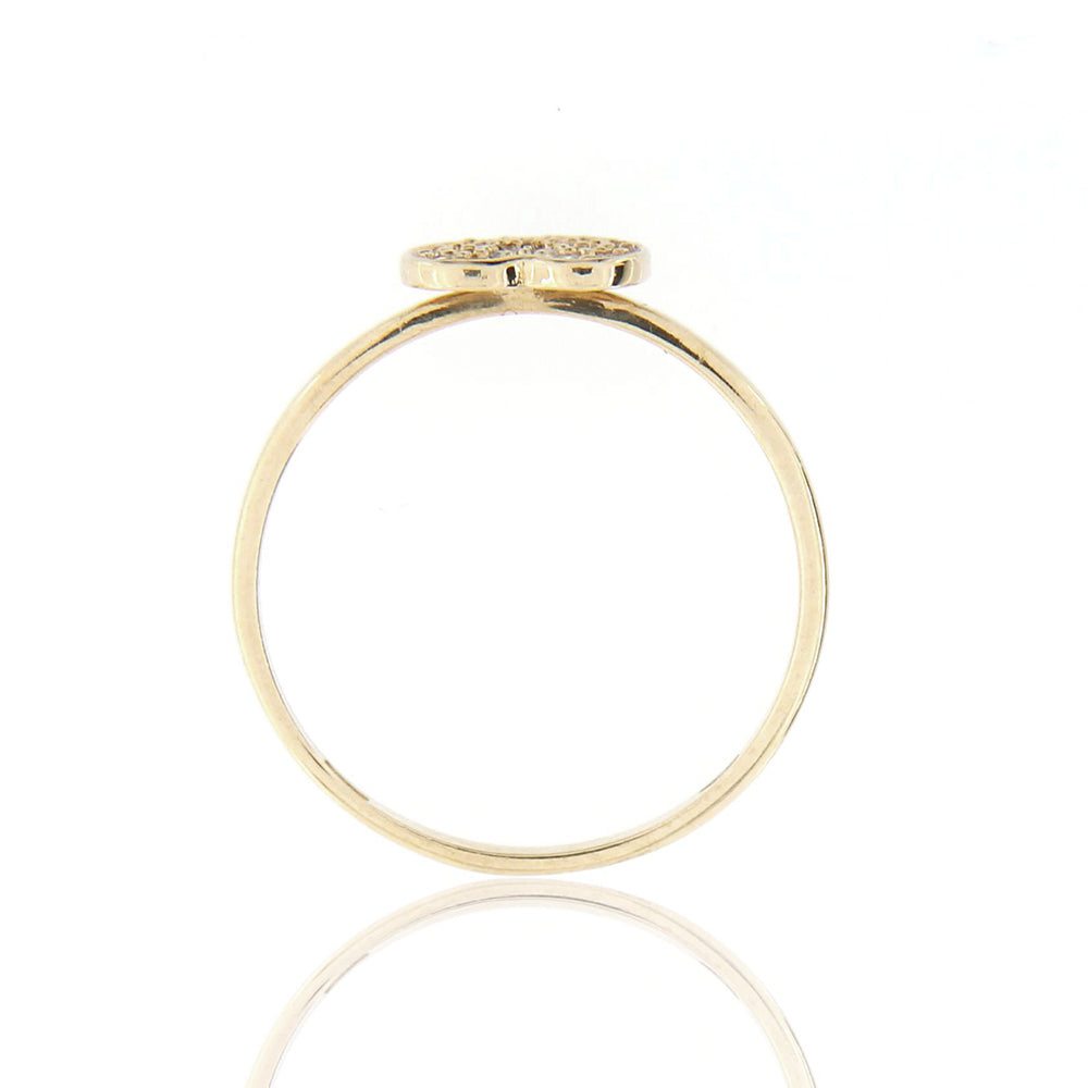 MARKO Anello femminile a forma di cuore realizzato in oro con 0,03 diamanti da carati, 14 carati oro (585) | Anello d'oro da donna | Anello per donne MARKO Anello femminile a forma di cuore realizzato in oro con 0,03 diamanti da carati, 14 carati oro (585) | Anello d'oro da donna | Anello per donne