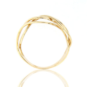 Anello Donna Fantasia in Oro Giallo Lucido