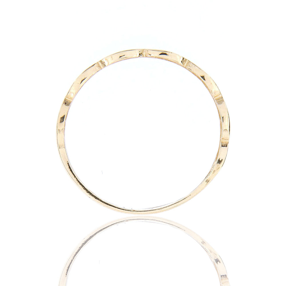 Anello Donna Fascia in Oro 2 Colori Diamantato