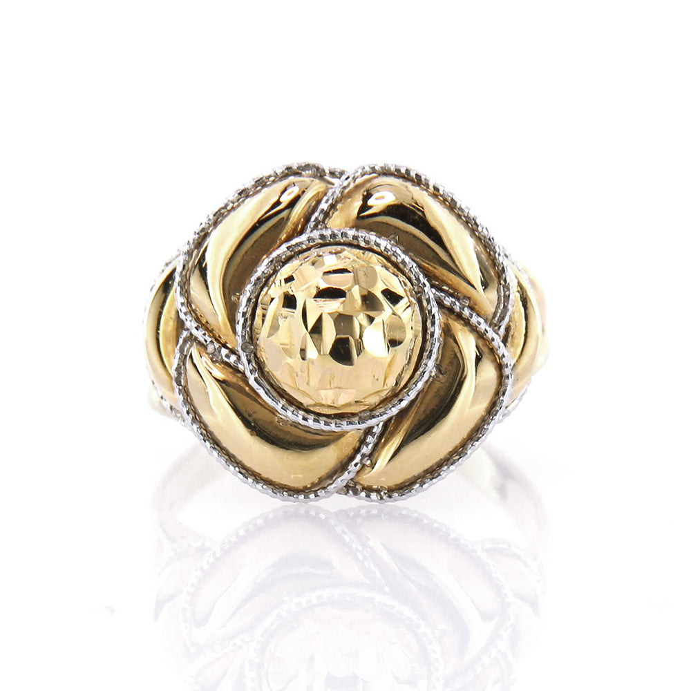 Anello Donna Fiore in Oro 2 Colori