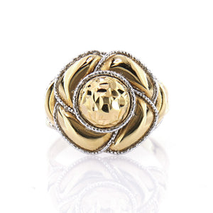 Anello Donna Fiore in Oro 2 Colori