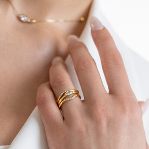 Anello Donna Gold Trio Power Misura 14 My Lucky by Giulia Salemi Breil