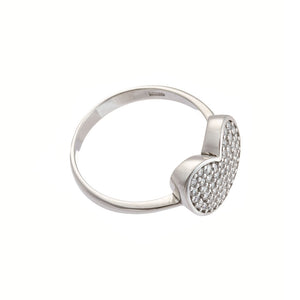 Anello Donna Oro Bianco con Zirconi  