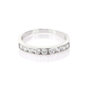 Anello Donna Riviera in Oro Bianco con Zirconi