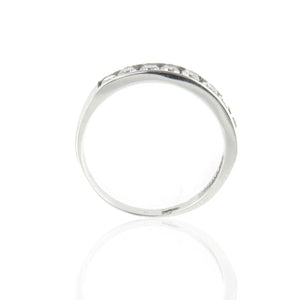 Anello Donna Riviera in Oro Bianco con Zirconi