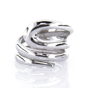 Anello Donna Serpente in Argento Lucido Fraboso