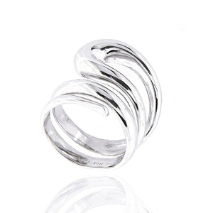 Anello Donna Serpente in Argento Lucido Fraboso