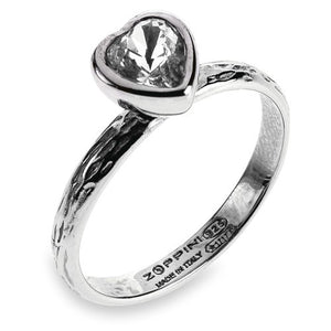 Anello Donna Silverings Cuore Bianco Misura 12 SR_B0013 - Zoppini  
