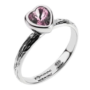 Anello Donna Silverings Cuore Rosa Misura 14 SR_B0015 - Zoppini  
