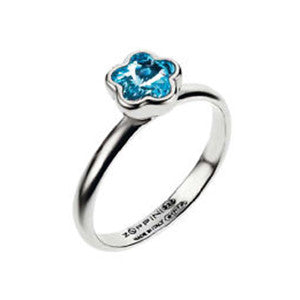 Anello Donna con Swarovski Azzurro Misura 14 SR_B0019 - Zoppini   