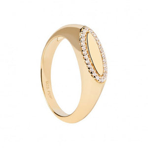 Anello Donna in Argento Gold Misura 12 Essentials Lace Stamp PDPaola