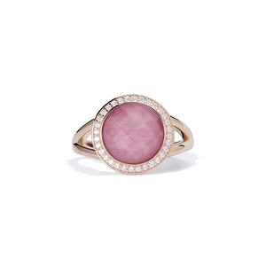 Anello Donna in Argento Rosato Diva con Pietra Mabina Gioielli