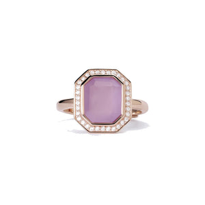 Anello Donna in Argento Rosato Jetset con Pietra Mabina Gioielli