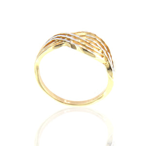 Anello Donna in Oro Bianco e Giallo