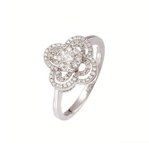 Anello Fantasia Diamanti Oro Bianco AA030737 0S - Davite & Delucchi   