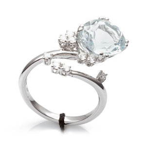 Anello Fantasia con Pietra Acquamarina ZQ906/B - Recarlo 